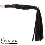 Avalon - ARRAN - Svart Lærflogger med Metall på Håndtaket