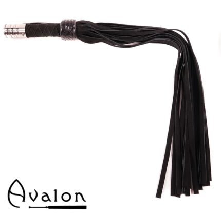 Avalon - ARRAN - Svart Lærflogger med Metall på Håndtaket