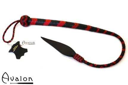 Avalon - WYVERN - Kort bullwhip, Sort og rød