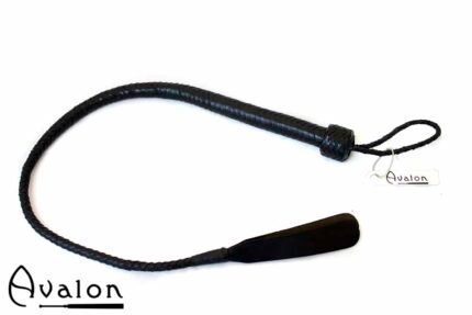 Avalon - DRAKE - Kort Bullwhip med Dobbel Snert - Svart