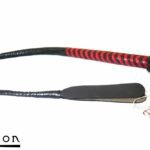 Avalon - DRAKE - Kort Bullwhip med Dobbel Snert - Svart og Rød