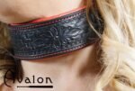 Avalon - JOURNEY - Collar med nydelig mønster - Sort og Rødt