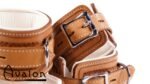 Avalon - LUST - Collar og Cuffs, 5 deler, Brunt og Hvitt