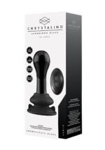 Chrystalino - Globy  - Sort glassdildo med vibrasjon og sugekopp
