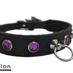 Avalon - DEVOTION - Collar med lilla runde Stener og O-ring