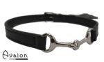 Avalon - Bit - Svart Collar med sølvfarget bitt