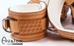 Avalon - LUST - Collar og Cuffs, 5 deler, Brunt og Hvitt