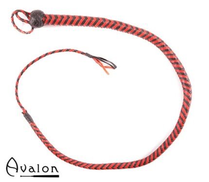 Avalon - SERPENT - Bullwhip heavy handle, Sort og rød 1,3 m