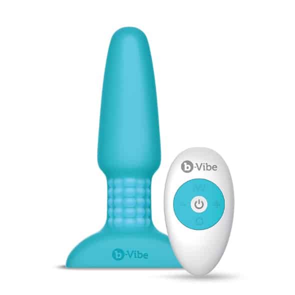 B-VIBE - Rimming 2 - Buttplug med Vibrering og Fjernkontroll Blå B-VIBE - Rimming 2 - Buttplug med Vibrering og Fjernkontroll Blå