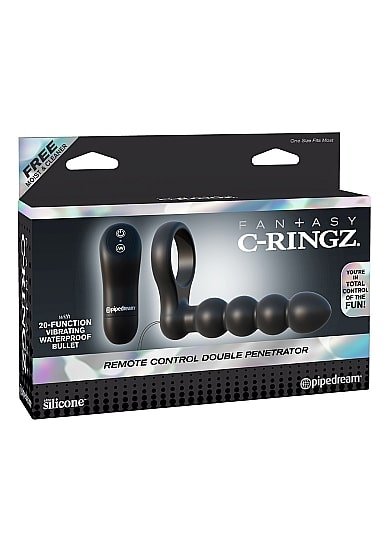 C-ringz - Remote Control Double Penetrator med fjernkontroll - sort