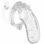 Man Cage - Model 11 - Kuklås 4,5" med Analkule - Transparent