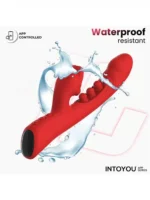 IY – Into You – Trixy - Triple Tapping Rabbitvibrator Med Munn Og APP – Rød - Bilde 4