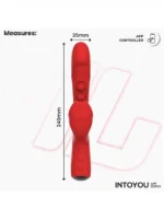 IY – Into You – Trixy - Triple Tapping Rabbitvibrator Med Munn Og APP – Rød - Bilde 5