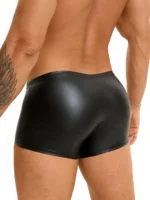 Gnist Undertøy - Wetlook bokser Med Åpent Skritt - Herre - Sort - Bilde 2