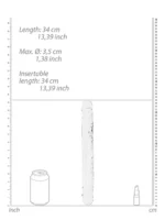 Realrock – Crystal Clear – Dobbeldildo – transparent – 34 cm - Bilde 3