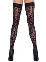 Cottelli Legwear - Limited Edition - Hold Up Strømper Med Leopardmønster