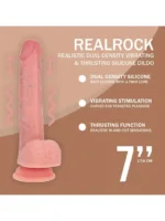 Realrock - Dual Density Vibrator Dildo med thrusting - 7"/17,8cm - Beige - Bilde 6