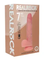 Realrock - Dual Density Vibrator Dildo med thrusting - 7"/17,8cm - Beige - Bilde 2