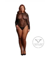 Le Désir – Leopardmønstret body med åpent skritt - Queen Size - Bilde 2