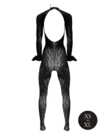 Le Désir - leopardmønstret catsuit med åpent skritt – One Size - Bilde 3
