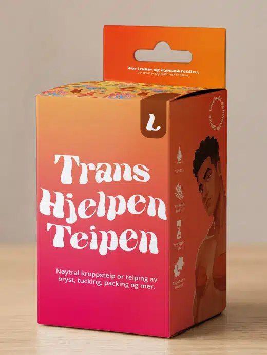 TRTLBRU-transhjelpen-teipen-tape-01 Transhjelpen Teipen – Large – 5″ – Brun - Bilde 1